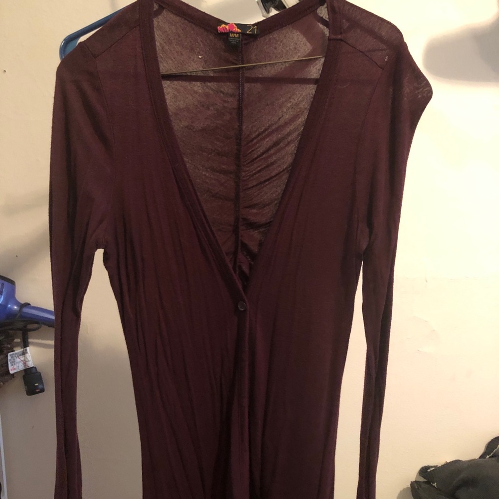 Forever 21 rouched back cardi